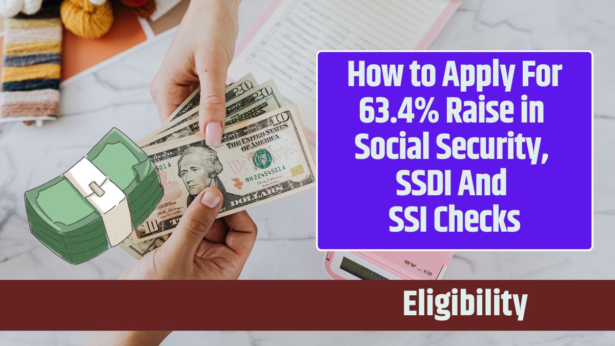 How to Apply For 63.4% Raise in Social Security, SSDI And SSI Checks