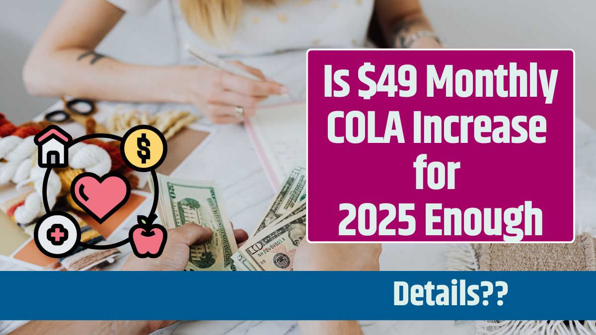 Is $49 Monthly COLA Increase for 2025 Enough